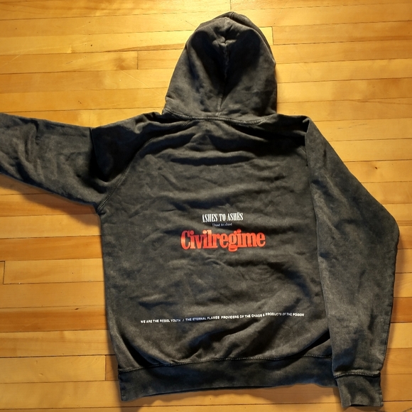Civil regime Ashes to Ashes punk style distressed hoodie - Picture 5 of 5